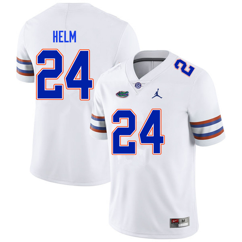 Men #24 Avery Helm Florida Gators College Football Jerseys Sale-White